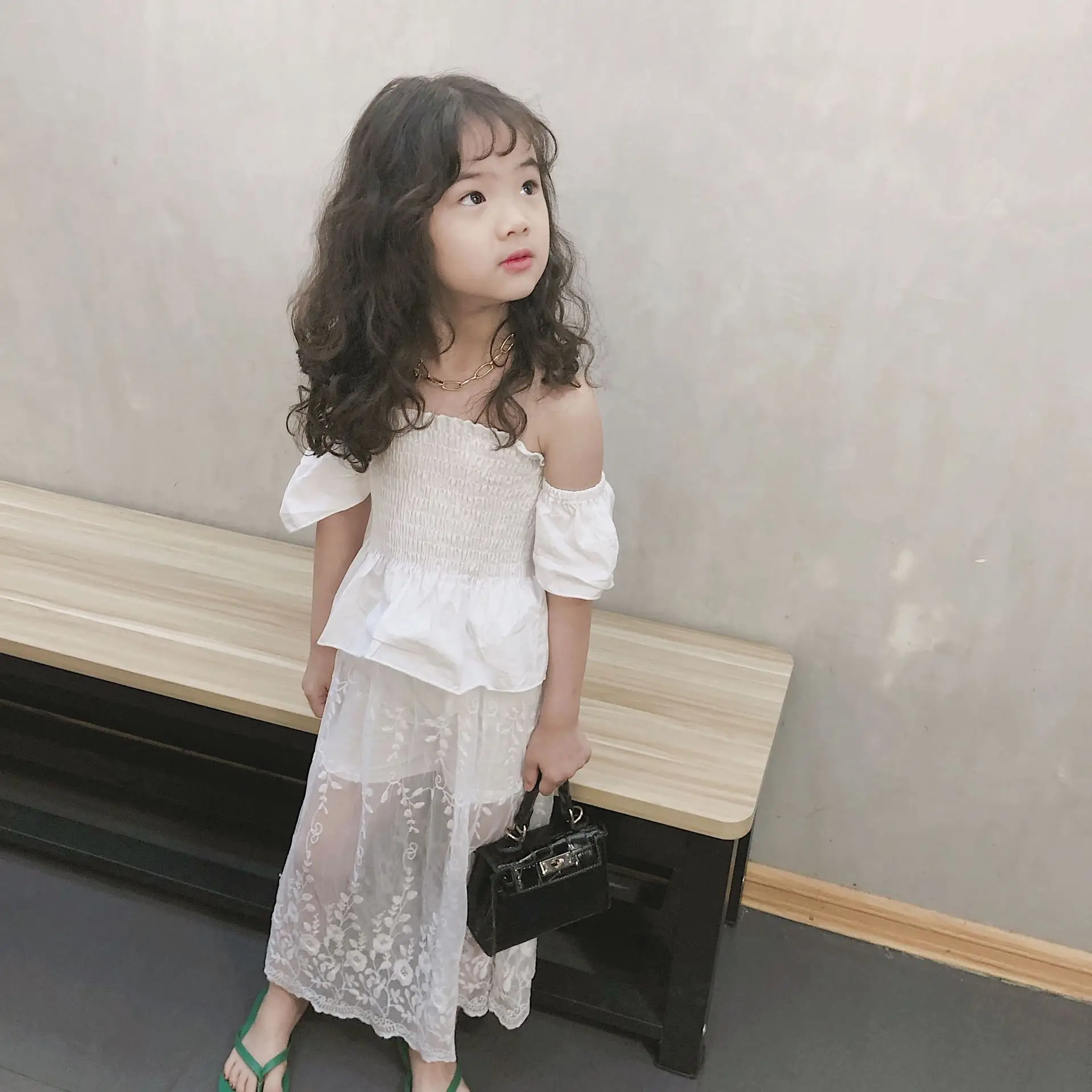 

Kids Girls Clothes Sets Spring T-shirt+skirts for Baby Girls 2pcs White Mesh Skirts for Party and Wedding Girls T-shirt Outfits