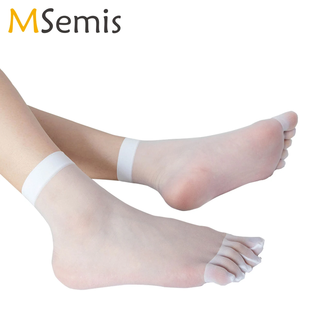 Женские летние ботильоны на высоких каблуках невидимка низкие носки без пятки