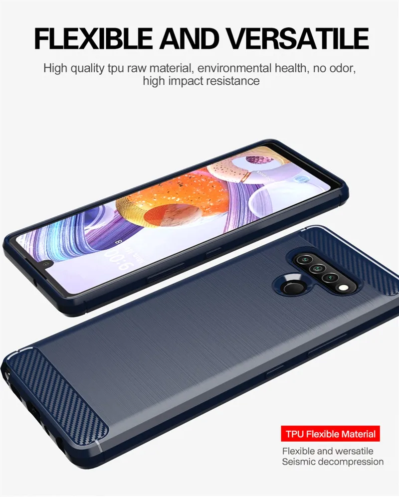 

For LG Stylo 6 Case for LG Q70 Coque Shockproof TPU Silicone Protective Case for LG K61 K40S K41S K51S Stylo 6