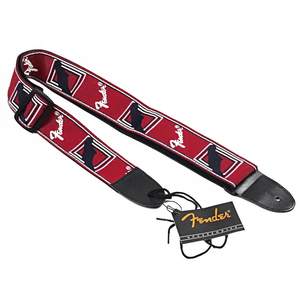 Type 2 Red Регулируемый гитарный ремень клип ремень, гитара Fender ремень с кожаными концами электрическая Народная гитара Гавайские гитары универсальные акустические аксессуары - Цвет: Type 2 Red