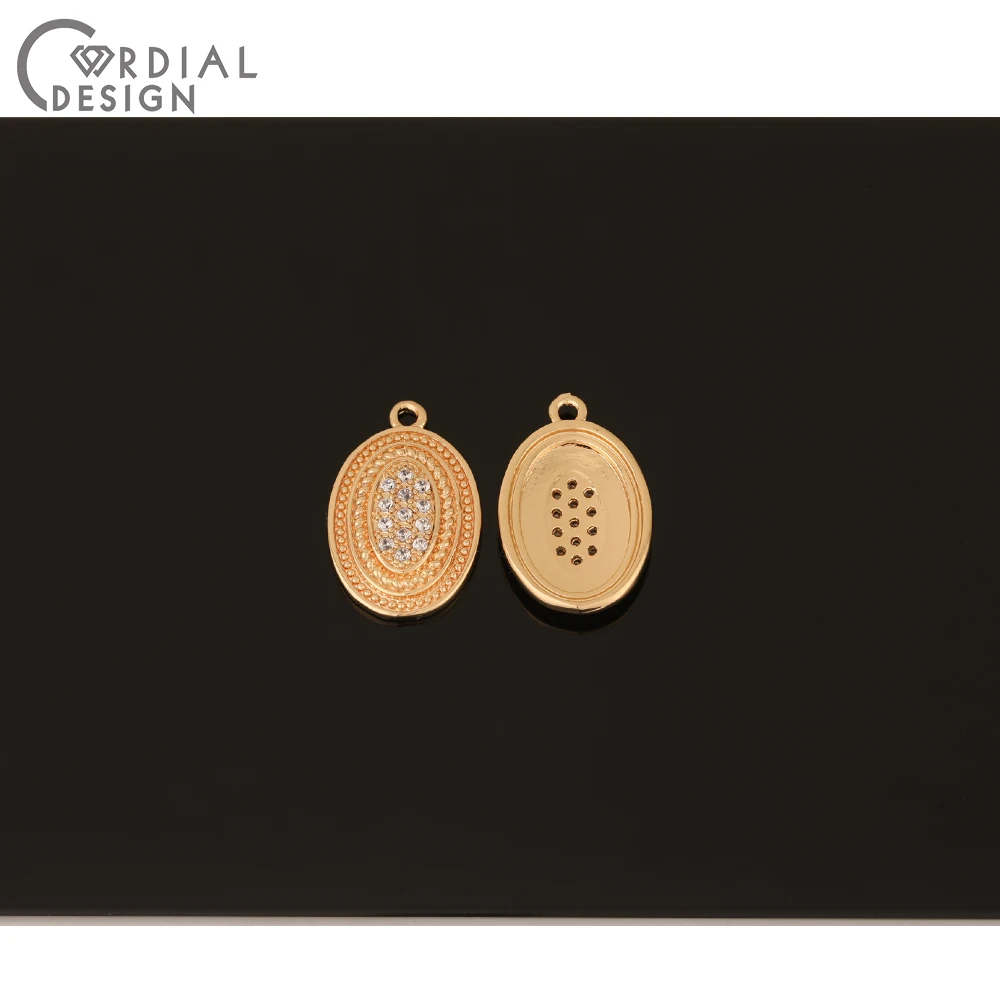 

Cordial Design 50Pcs 15*23MM CZ Charms/Hand Made/Jewelry Accessories/Earrings Making/Jewelry Findings & Components/DIY Pendant