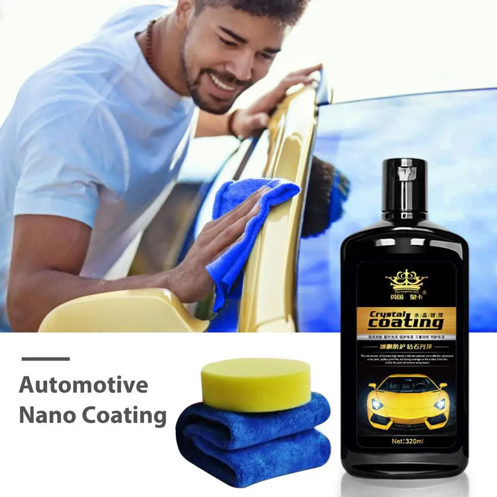 

320ml Liquid Glass Ceramic Car Coating Super Hydrophobic Glass Coating Car Care Wax Car Polishing Kit Anti Scratches Protection