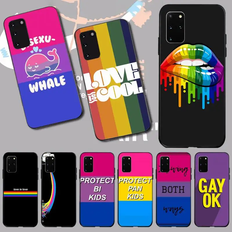 Чехол для телефона PENGHUWAN Gay Lesbian LGBT Rainbow Flag Pride чехол Samsung S20 plus Ultra S6 S7 edge S8 S9 S10 5G |