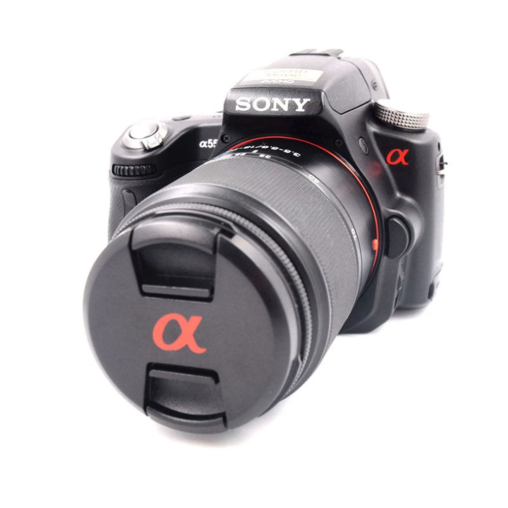 Новинка! Крышка объектива 55 мм с ремешком для Sony Alpha A200 A300 A350 A230 A330 A580 DSLR SLR |