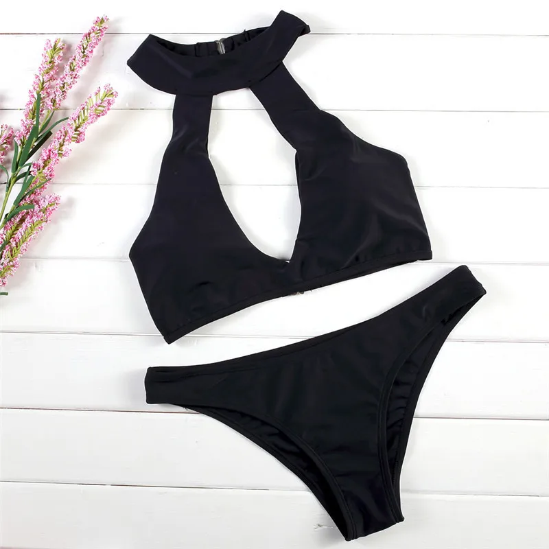 

New Type 2021 European and American Bikini Sexy Ladies Beach Swimsuit Swimming Trouser Set Extra Size Chest Pad Pad