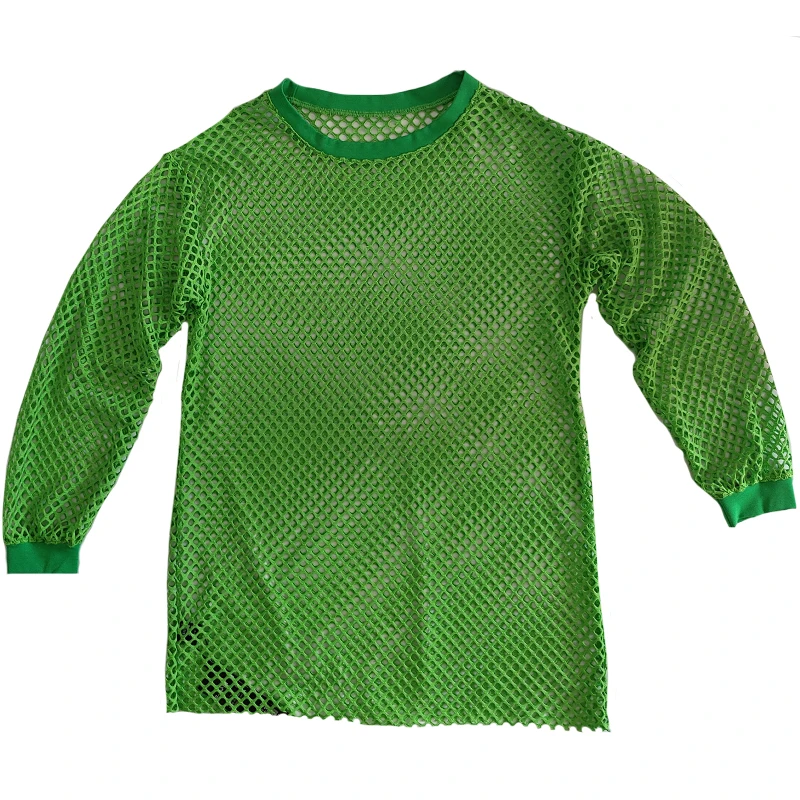 

Women's Long-Sleeved T-shirt Loose Autumn and Winter New Long Blouse Mesh Bottoming Fishnet Shirt Large T Internet
