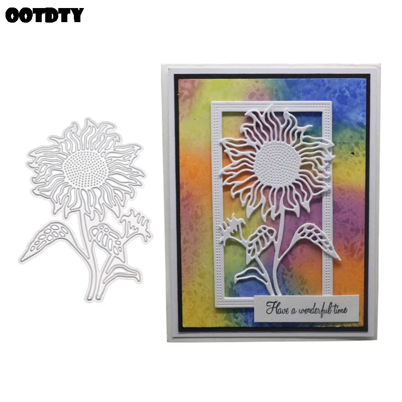 Металлические Вырубные штампы в виде подсолнухов фотообои для рукоделия