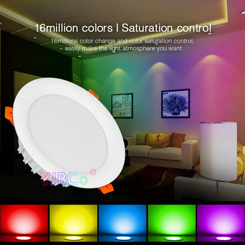 

Home Miboxer LED Downlight 18W RGB+CCT FUT065 AC 100V-240V Round Brightness adjustable LED Ceiling Downlight