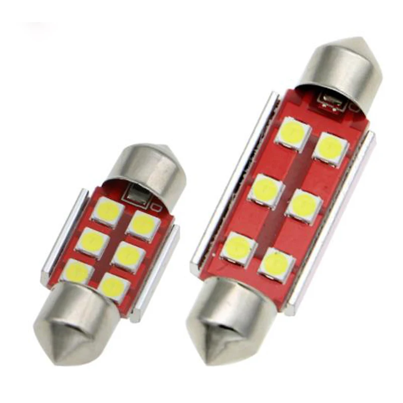 

2PCS 12V 24V Festoon 31mm 36mm 39mm 41mm 3030 LED Car Dome Light C3W C5W C10W Auto Interior Reading Lamp Licence Plate Bulb