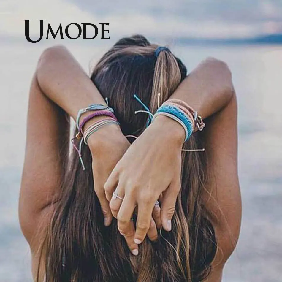 UMODE Vsco женские друзья Фенечка Женская Bts. Пара браслет Ретро ювелирные изделия ручной работы аксессуары PB0507