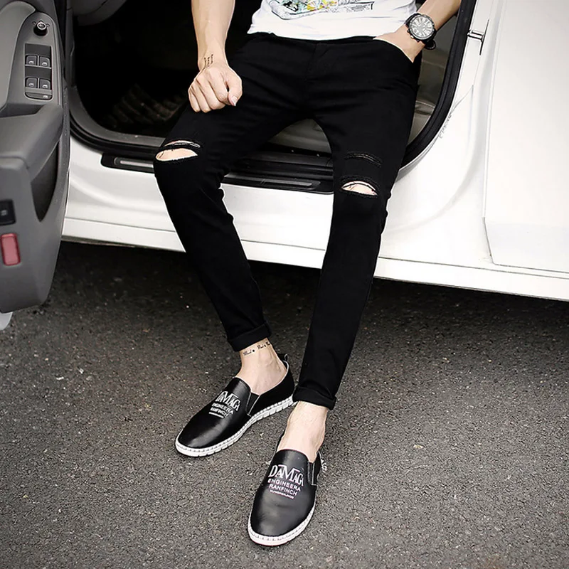 Новое поступление весна лето колено отверстие для мужчин ковбой хип хоп улица