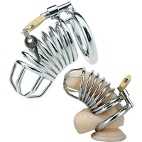 male chastity device gay bird cage lock cock sex restraint ring 40 50mm