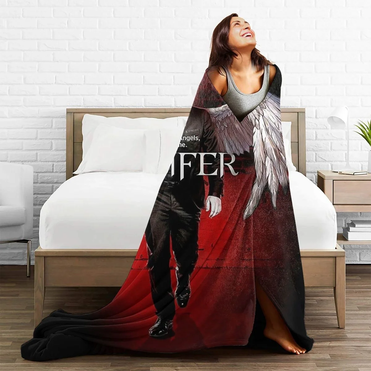 Одеяло Lucifer Blankets из фланели на зиму Tom Ellis напряжение дышащее легкое тонкое покрывало для дивана на открытом воздухе постельное белье.