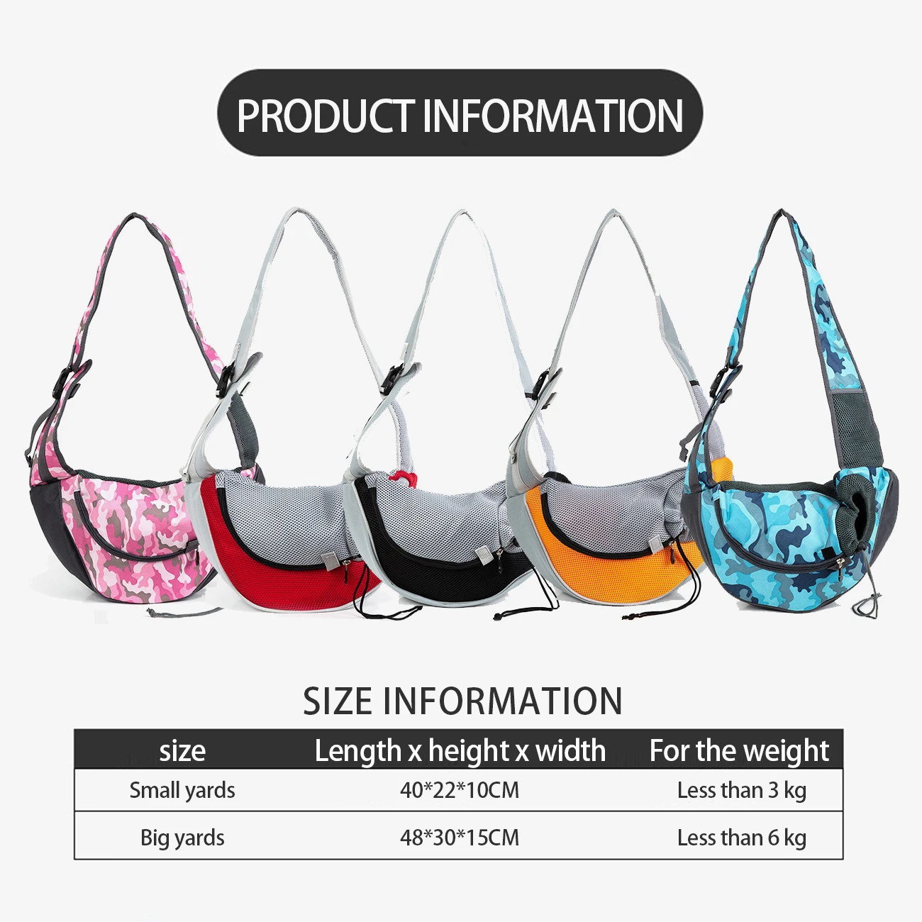 

Dogs and cats go out with carry-on bags, one-shoulder bags, breathable mesh pet packs Breathable bag, suitable for small pets
