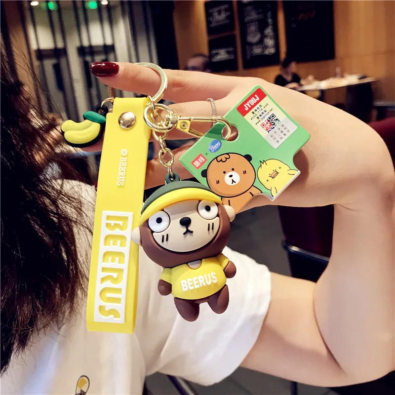 Брелок для ключей с куклой в виде льва модный креативный брелок мультяшным