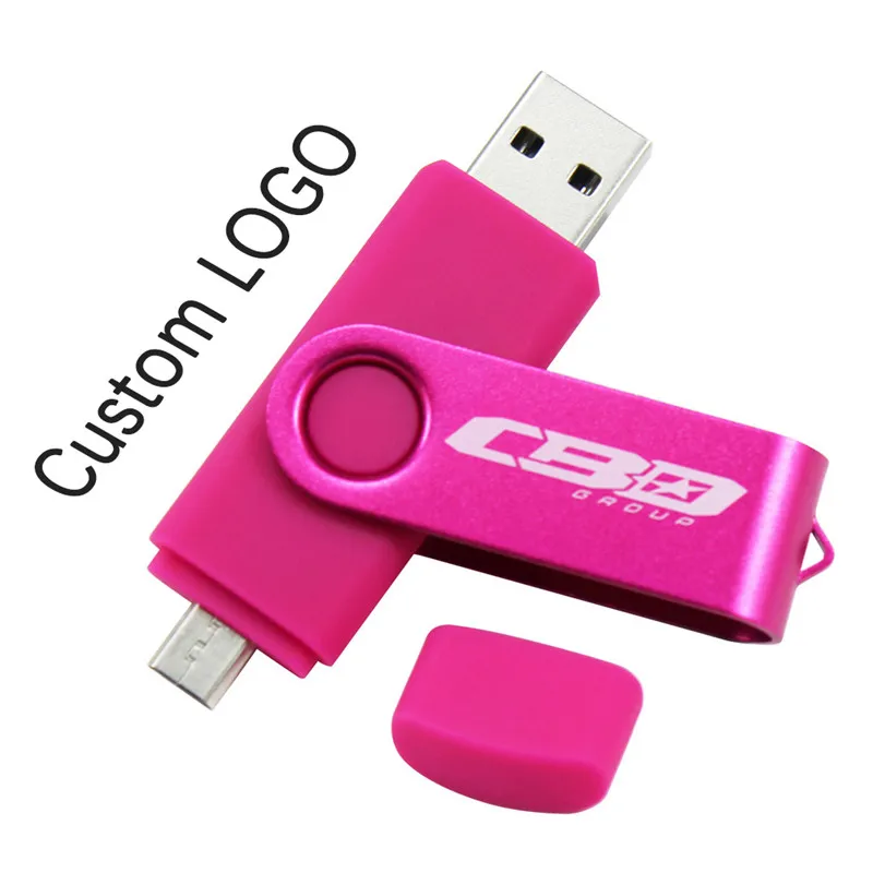 Бесплатный Логотип 128GB изготовленный на заказ usb2.0 OTG флеш накопитель 64Гб в