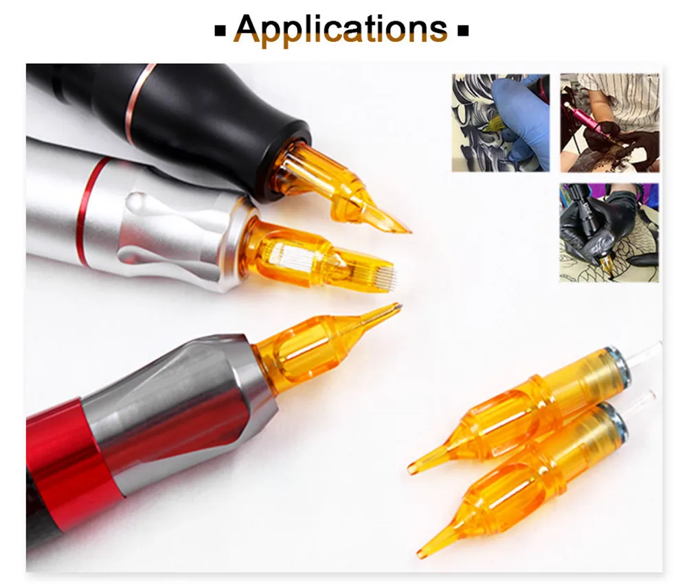 

20pcs Disposable Semi-Permanent Makeup Tattoo Cartridge Needle RL/RM/M1/RS Tattoo Gun Supplies 1RL/3RL/5RL/7R