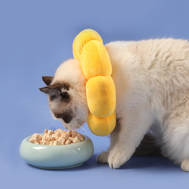 

Pet Collar Anti-Licking Headgear Soft Cotton Dog Cat Adjustable Wound Healing Prevent Bite Neck Ring Collar