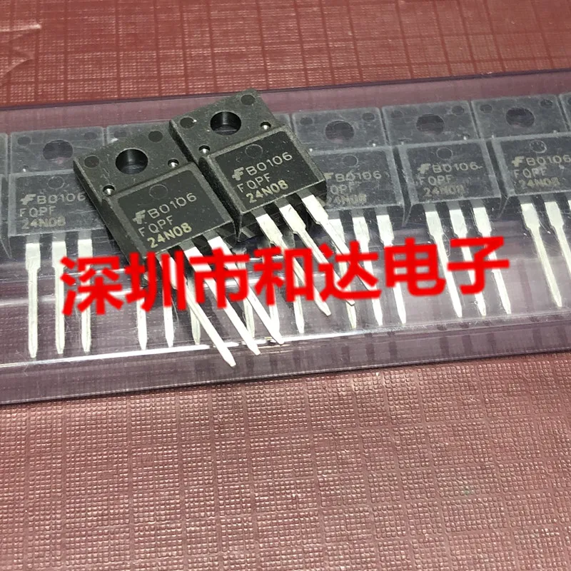 10pcs FQPF24N08 TO-220F 80V 24A