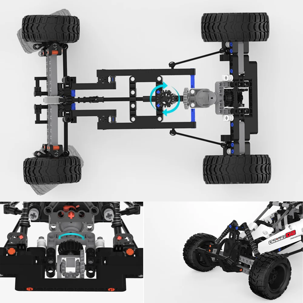 Набор строительных блоков Xiaomi Desert Racing Car 490 шт. цилиндрическая поршневая система