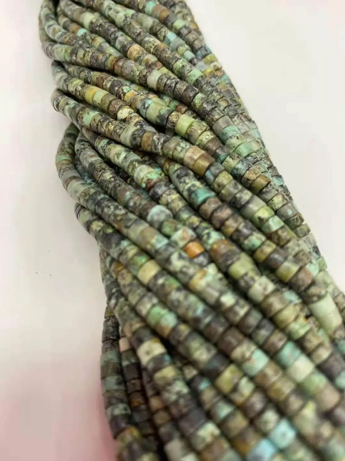 

AAAAA натуральная африканская сосна вырезанная перегородка герциин 2x3 мм 2x4 мм DIY Ювелирные изделия бутик Кристалл Длина 38 см