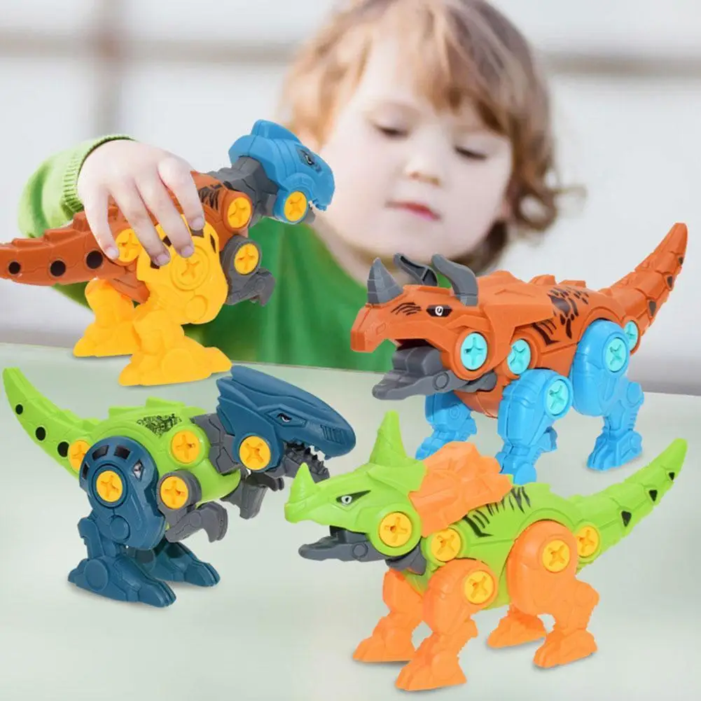 

Fidget Toys Montessori Nut Disassembly Dinosaur Egg With Screw Driver For Children gift DIY Boys Triceratops Education