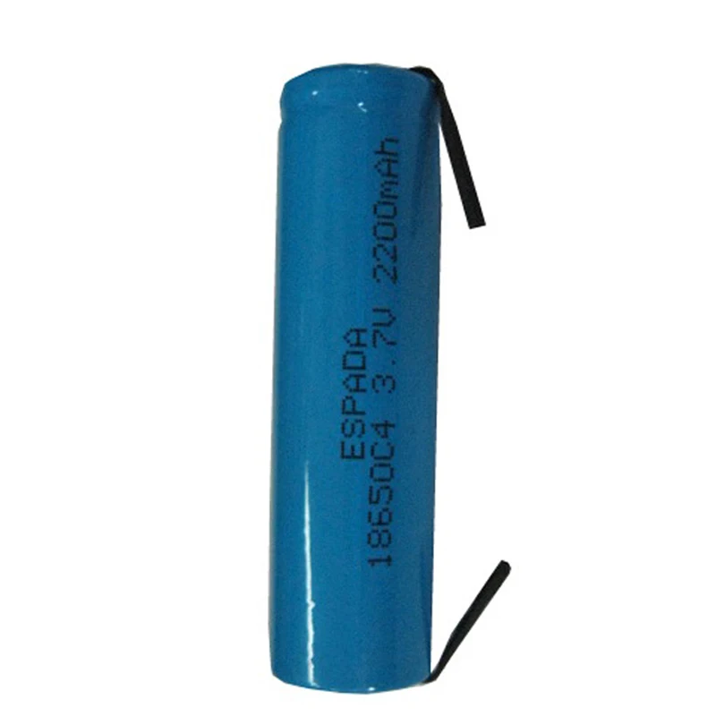 Аккумулятор Espada 18650 C4 2200mAh 3.7V nickel tags Li Ion c выводами|Аккумуляторы| |