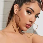 Круглые серьги BLIJERY женские, модные большие квадратные серьги с геометрическим дизайном в стиле панк, баскетбольные украшения