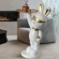 home decoration accessories space rabbit creative living room large floor ornament figurines for interior sculptures and statues