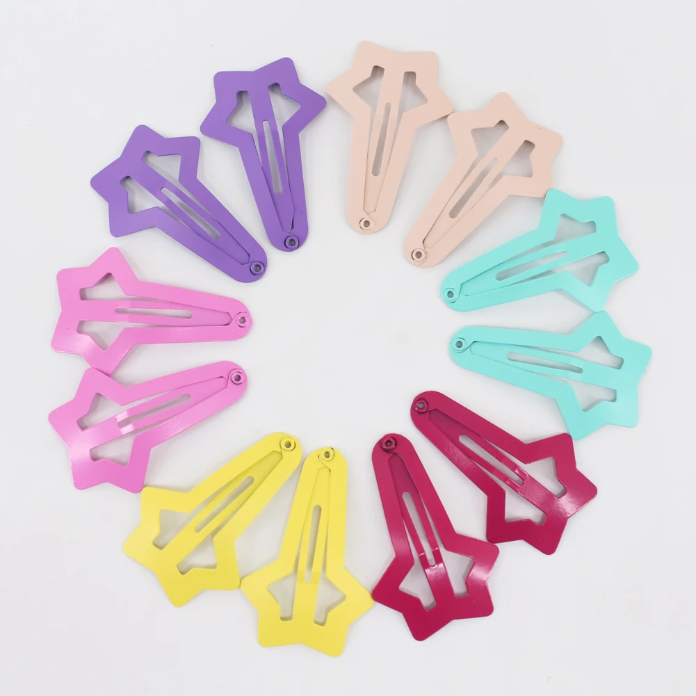 12 шт. в упаковке милые Цвет звезда заколка для волос заколки детей комплекты