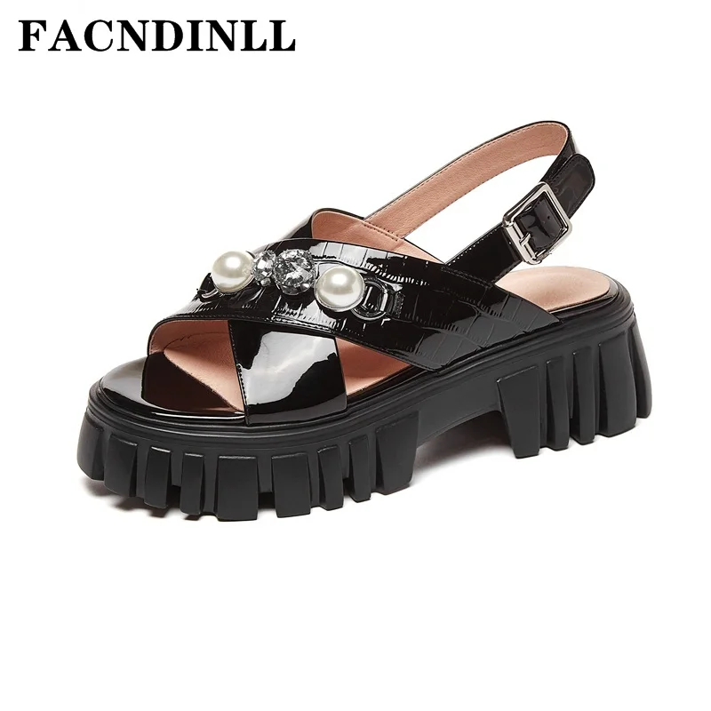 Женские босоножки из натуральной кожи, белые вечерние босоножки в римском стиле на высоком каблуке и платформе, лето 2021