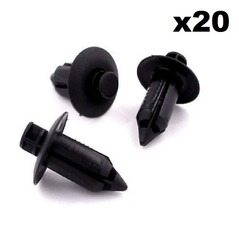 

20x Для Mitsubishi черная пластиковая заклепка, стильный корпус и отделочная панель, фиксирующие зажимы