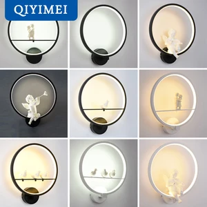 Современные Настенные светильники art angel Nordic creative для гостиной, спальни, прикроватного освещения, кронштейн, мощный светодиодный Блеск, домашний декор