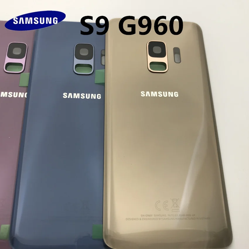 10 шт.,, новинка, для samsung Galaxy S9 edge, G960, G960F, SM-G960F, Задняя стеклянная крышка, задняя крышка, крышка батареи, замена корпуса