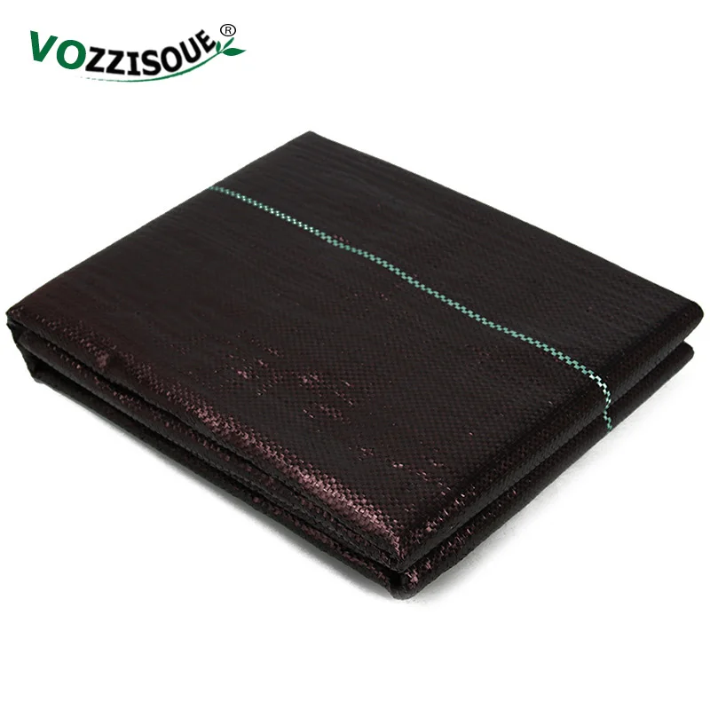 

Garden Weed Barrier Fabric Agriculture Control Orchard Plant Weeding Cloth PE Braiding Ground Cloth 2*5M with 8pcs Lawn Pins Set