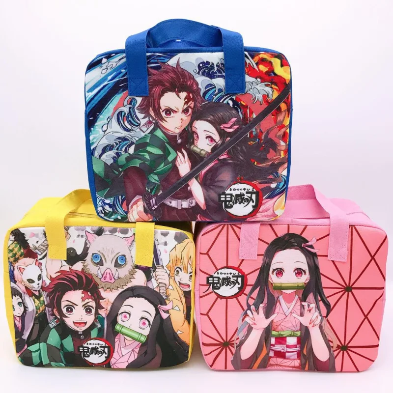 

Devil's Blade Cartoon Anime Insulation Bag Demon Slayer Kimetsu No Yaiba Tanjirou Nezuko Picnic Lunch Box Bento Hand Storage Bag