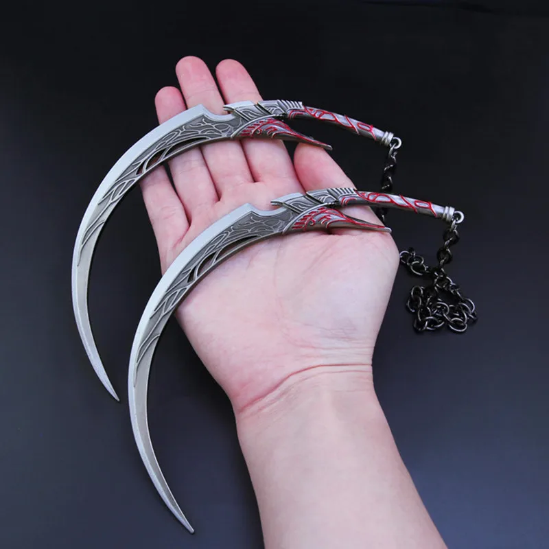 

Gift Douluo Dalu Animation Peripheral Full Metal Decoration Toy Scimitar Weapon Model Hu Liena Evil Moon Fusion Art Festival