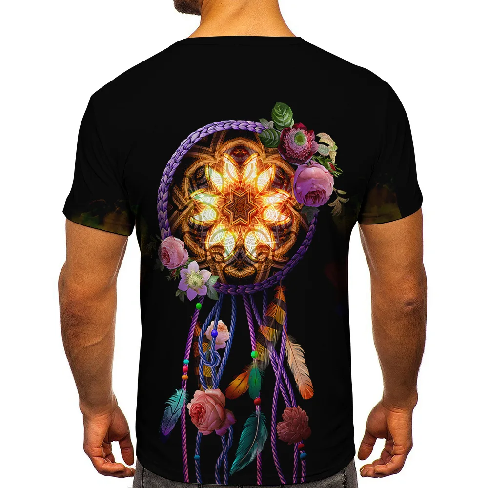 

2021 New Summer 3D Printing Rhinoceros U.S. Dollar Shofar T-Shirt for Men Short Sleeves Trendy Menswear Casual Tshirt Tops Tees