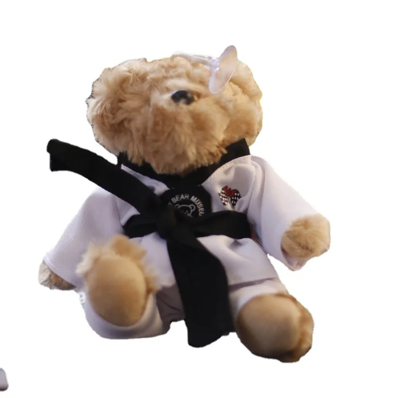 Новый милый изысканный мультяшный медведь тхэквондо плюшевая игрушка очень