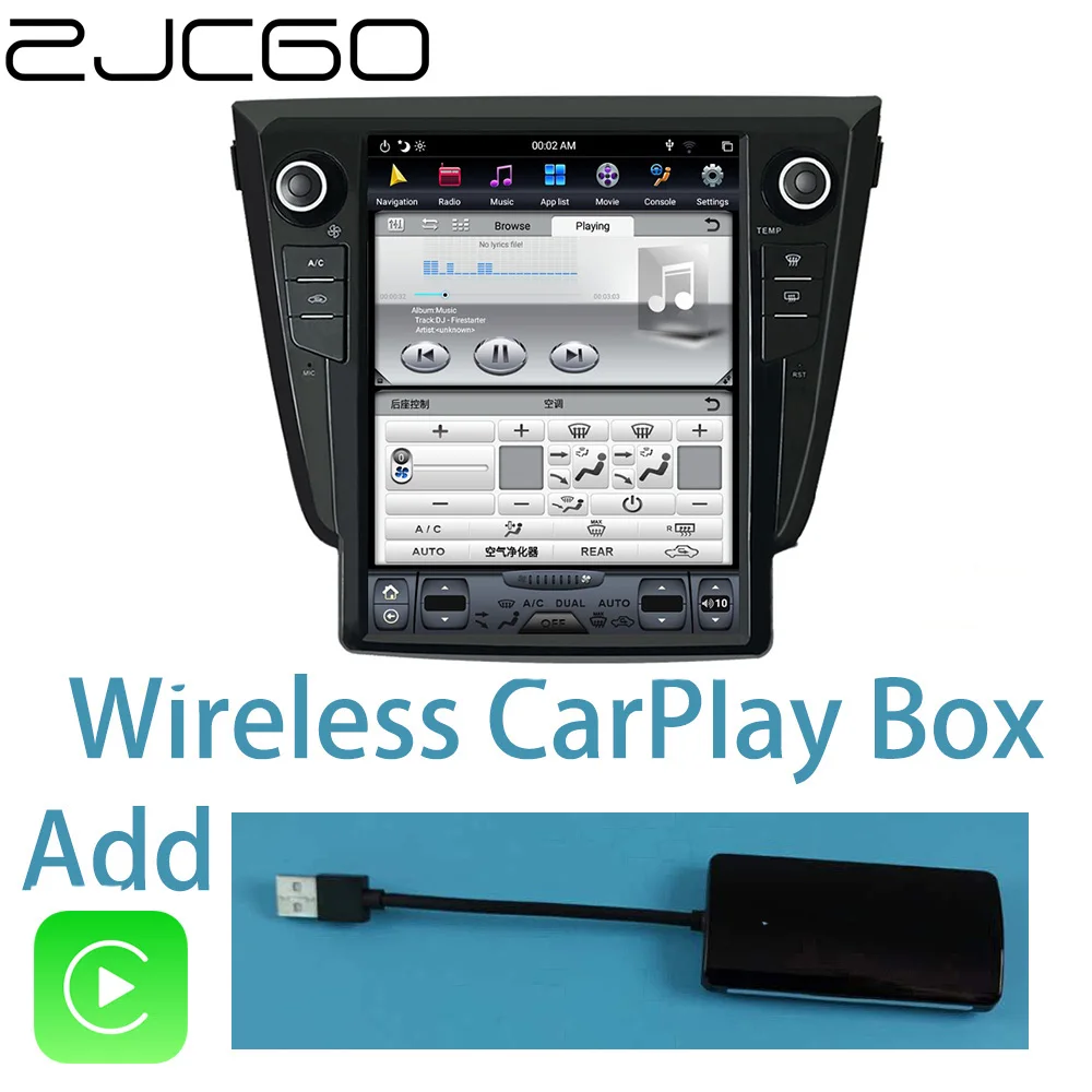 Screen add CarPlay Автомобильный мультимедийный плеер стерео gps DVD Радио Навигация Android экран для Nissan Qashqai X-Trail Rogue Sport J11 T32 2013 - Цвет: Screen add CarPlay