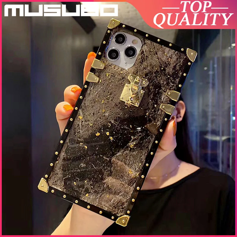 

MUSUBO Luxury 3D Glitter Blu-ray Square Silicone case For Samsung S20 Note 20 10 Cover For iPhone 12 11 Pro XR XS MAX 7 8 plus
