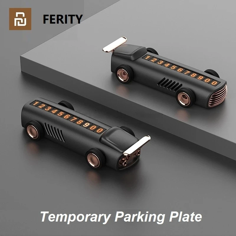 

2021 New Xiaomi Youpin Creative Car Temporary Parking Plate Car Decoration Slide Hide Mobile Phone Number Car Parking Plate