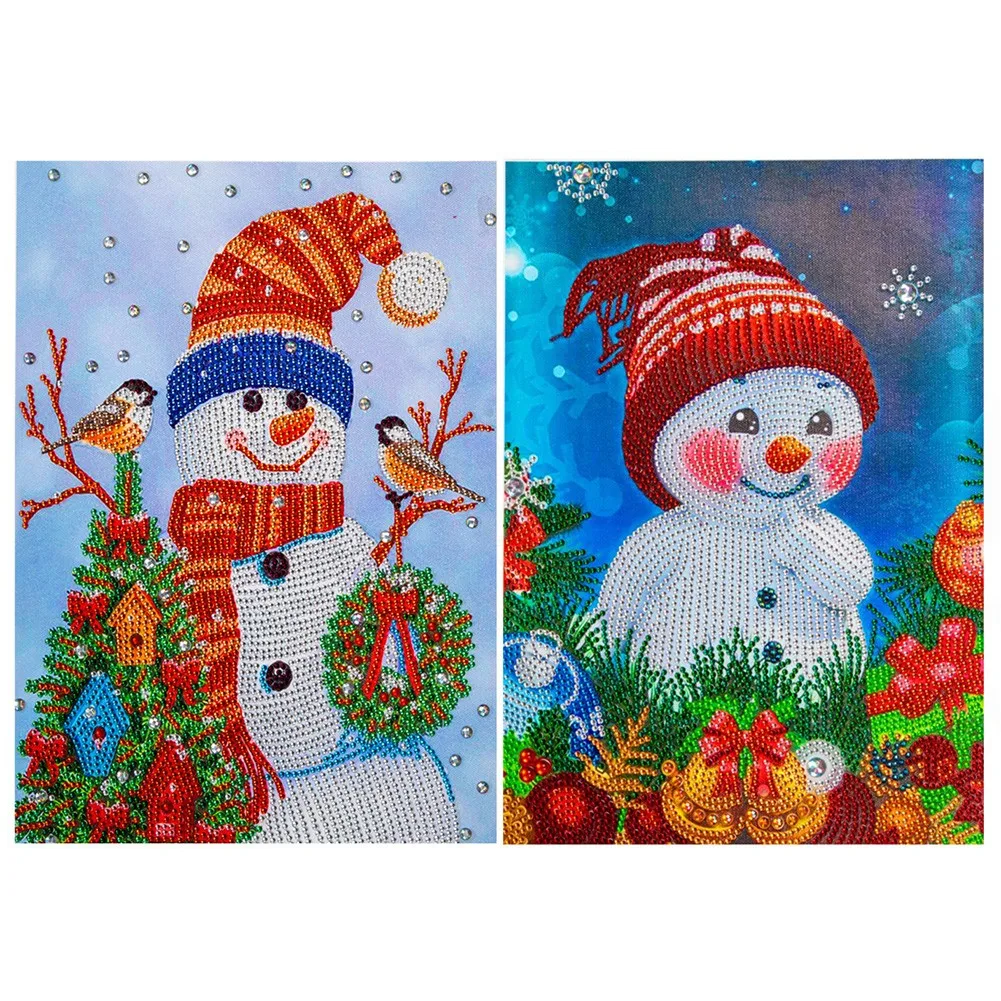 

5D Spot Drill Diamond Painting Xmas Snowman Kit DIY Art Hanging Crystal Rhinestone Drawing For Home Decor Navidad 2022 New Year