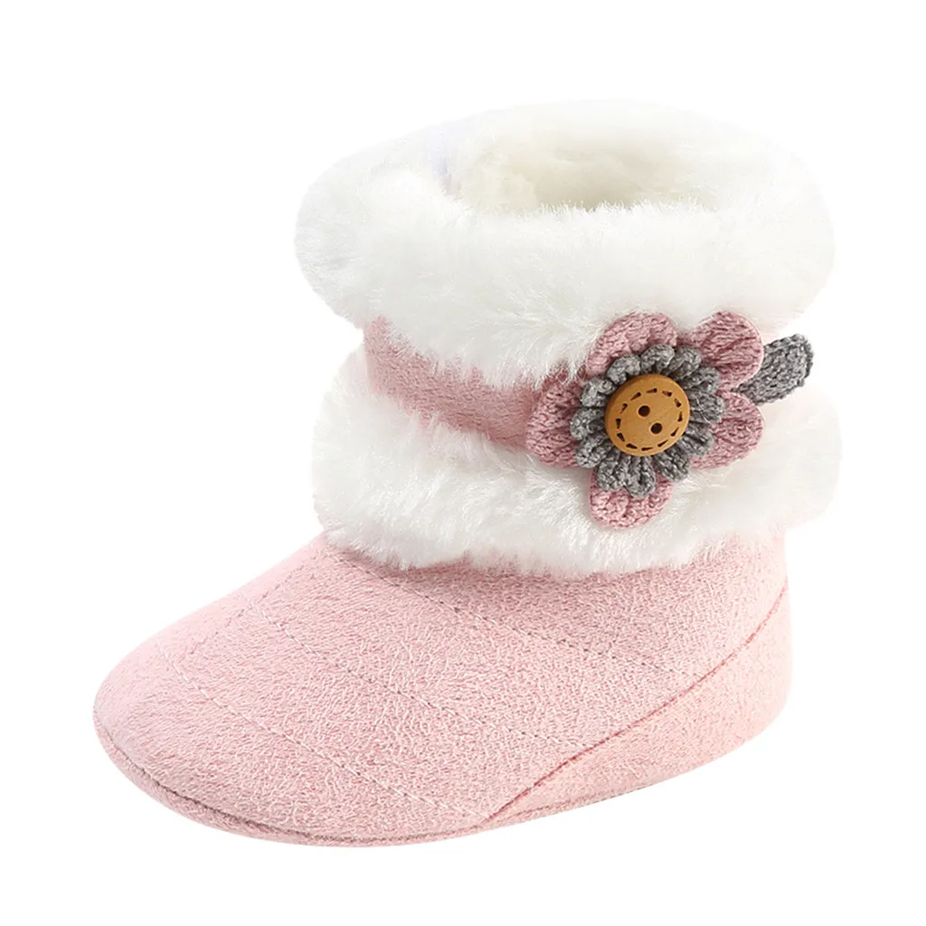 Ботинки для новорожденных девочек обувь маленьких мальчиков и Зимние теплые