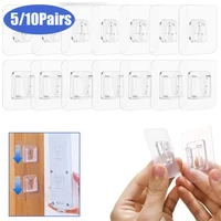 self adhesive wall hooks double sided wall holder transparent hooks suction cup wall storage hook for bathroom kitchen wall hook
