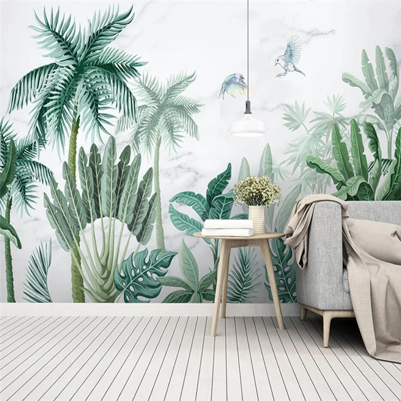beibehang Custom Wallpaper Mural European Retro Nostalgic Hand Painted Rainforest Castle Basho Background papel de parede | Обустройство