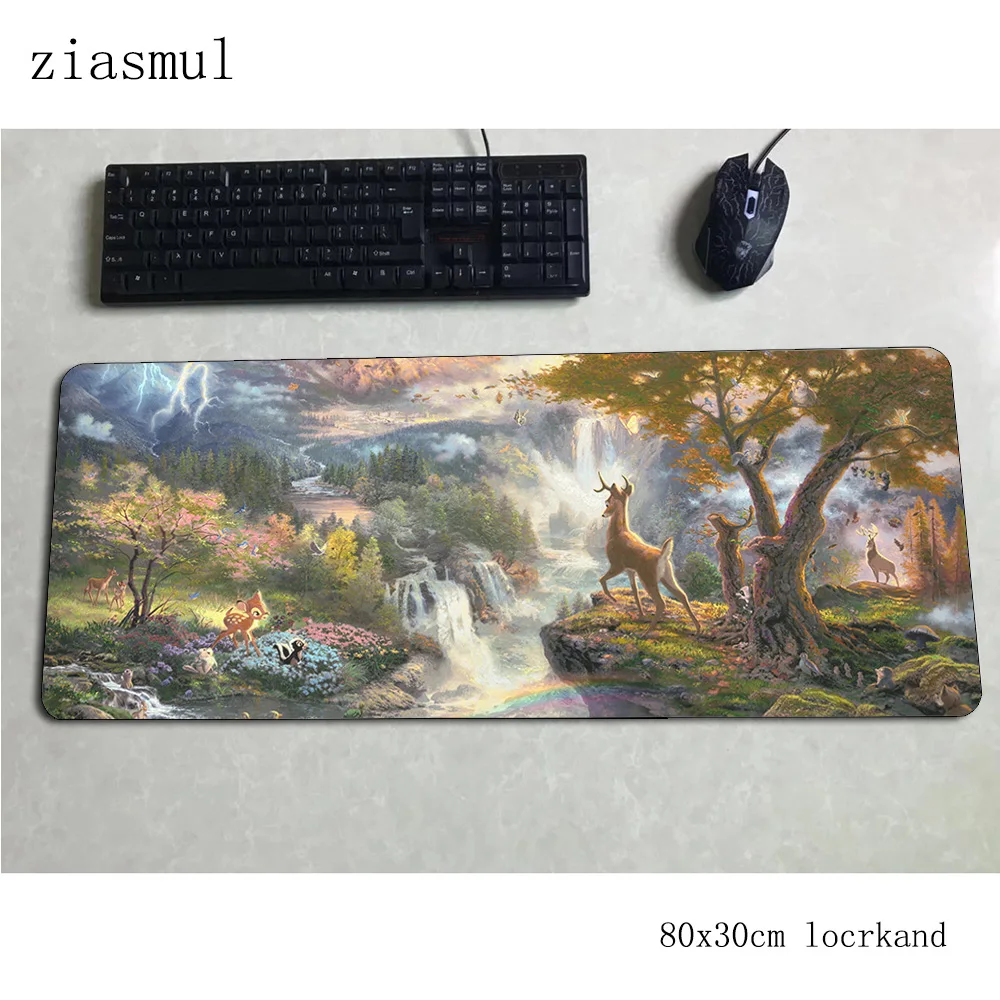 Милый коврик для мыши 80x30 см компьютерной Kawaii игровые аксессуары большой 3d