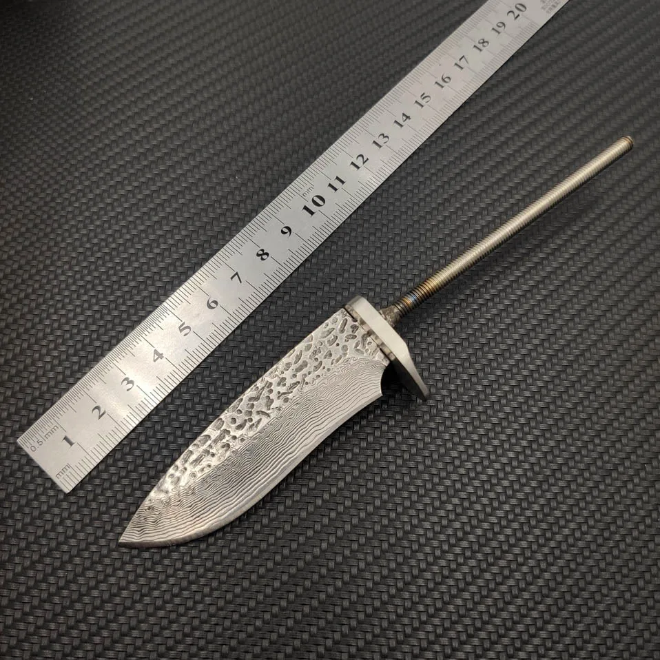 X-03DP DIY VG10 Дамасская стальная ковка шаблон стальной прямой нож фиксированное лезвие заготовка diy полуфабрикат нож заготовки стали
