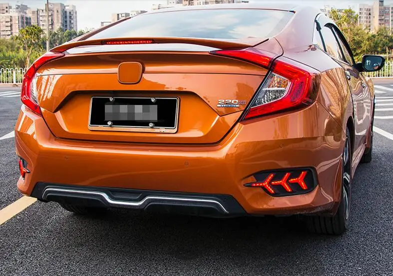 Для Civic Body kit спойлер 2016-2018 для Honda A ABS задний передний бампер диффузор защитные