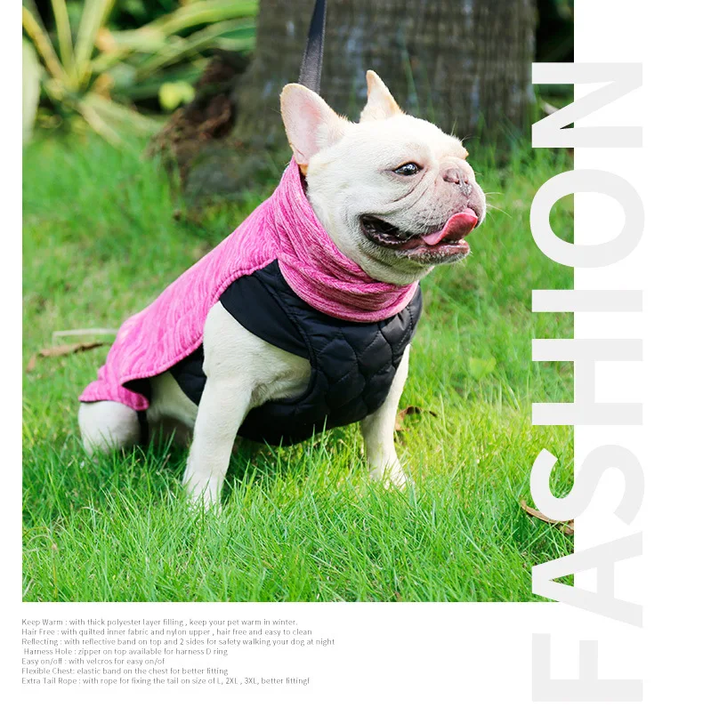 

New Simple Nordic Long Collar Reversible Pet Clothes / Medium and Large Dog Vest